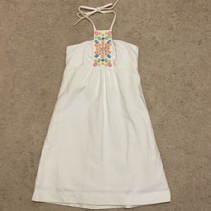 Lilly Pulitzer White Daphne Dress w/ Colored Gems